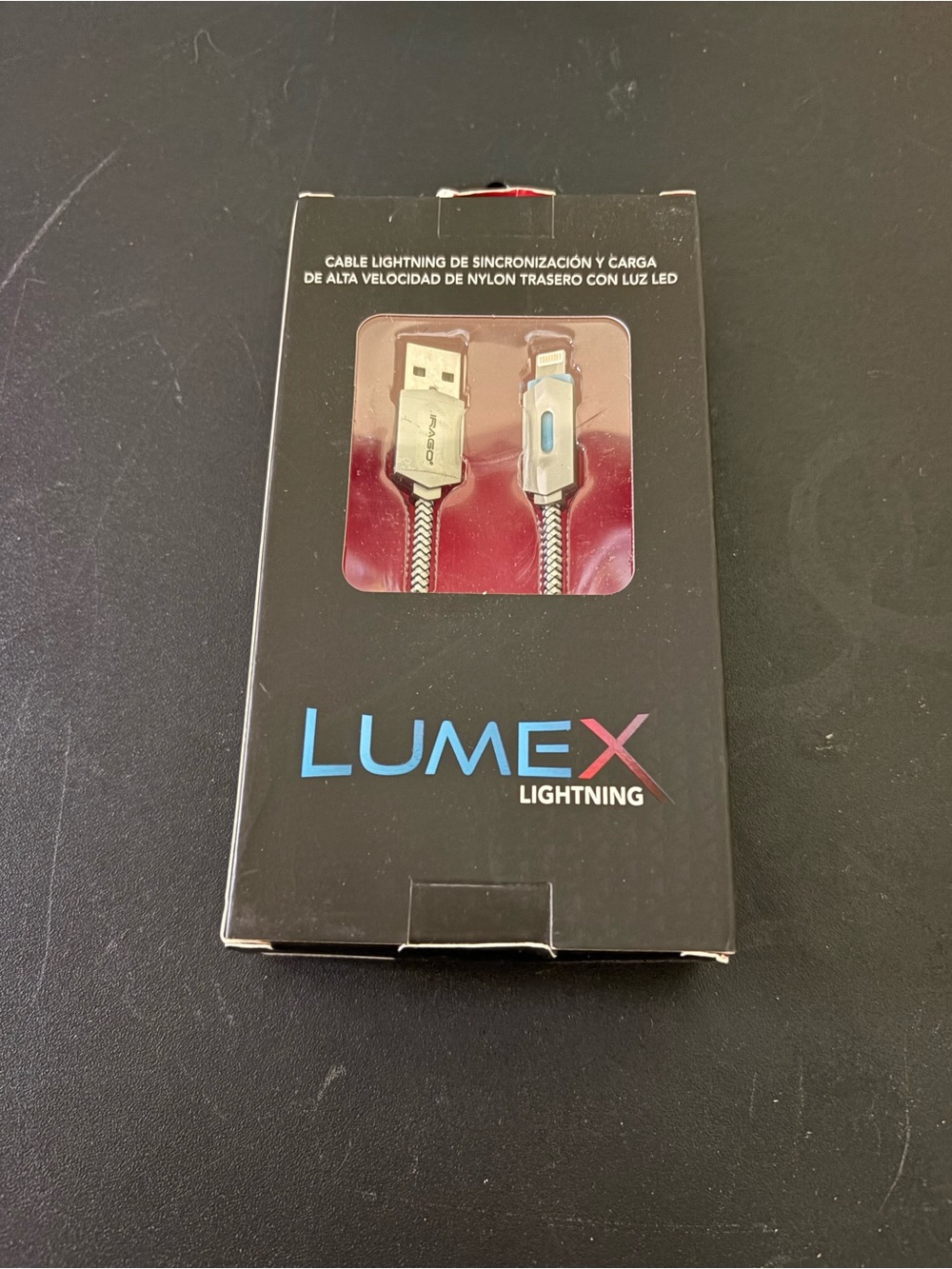 Lightning Nylon Braided LED Charging Cable